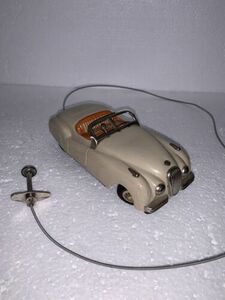 Vintage Jaguar Convertible 1950’s Masudaya Modern Toys (MT) Japan Tin Battery 海外 即決