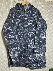 US Navy Working Parka XX-Large Medium Long Goretex Jacket Blue Digital Camo 海外 即決