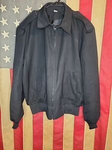 48 L - Army Enlisted Men Male Windbreaker Black Lightweight Jacket No Liner 9845 海外 即決