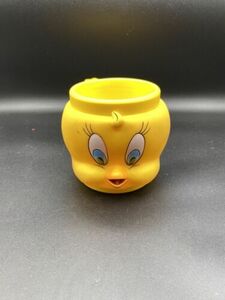 Vintage WB Looney Tunes Promotional Plastic Cup/Mug 1992 Tweety Bird 3D 海外 即決