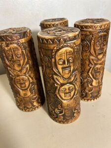 Disney Parks Enchanted Tiki Room Tiki Totem Pole Cup Dole Whip Tumbler Set Of 4 海外 即決