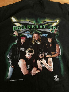 Rare Vintage WWF DX Degeneration X T-shirt. Size Large. Original. WWE 海外 即決