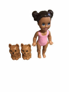 Barbie Skipper Babysitter Toddler Brunette Barbie Chelsea Twin Puppy Dogs 2015 海外 即決