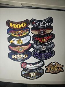 Lot of 13 Vintage Harley-Davidson HOG Harley Owners Group Patches 95-05 & More 海外 即決