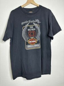 Vintage 1993 Harley Davidson Short Sleeve T Shirt Men’s Size Large Black 海外 即決