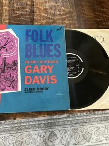 BLIND REVEREND GARY DAVIS LP - オリジナル DG MONO R&B FOLK BLUES ELDER BRODY 16003 海外 即決