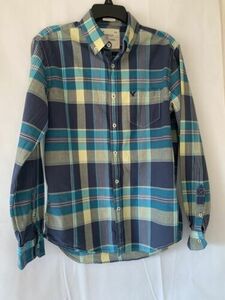 American Eagle Men's Size M Vintage Fit Plaid Button Down Shirt 海外 即決