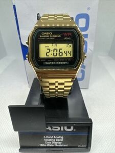 Casio A159WGEA-1DF Unisex Gold Stainless Steel Digital Dial Quartz Watch YAY60 海外 即決