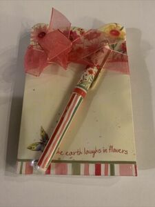 Sealed Note Pad Gift Set With Pen Susan Winget Sunny Days Flowers Butterflies 海外 即決