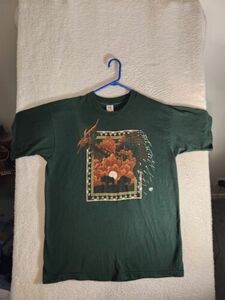 VTG 1993 Wyoming Buffalo Native American Nature Art Shirt Single Stitch XL Adult 海外 即決