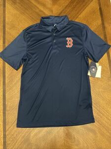 Boston Red Sox Polo Shirt Dry Fit Style Medium New With Tags Official Licensed 海外 即決