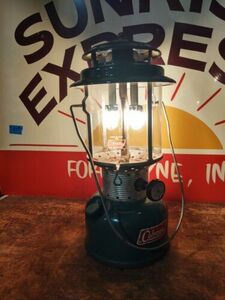 COLEMAN 1970 DOUBLE MANTLE LANTERN MODEL 220F Dated 10/70 with Globe Working 海外 即決