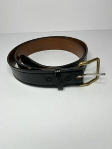 Don Hume Miami OK men's black leather belt, size 44 XL B109 海外 即決