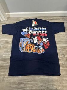 Vtg Mickey Minnie Bon Voyage T Shirt Sz XL Mickey Unlimited Disney NWT SS 海外 即決