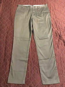 NWT J.Crew Men's 770 Straight Fit Stretch Chinos Pants Cotton 33x32 Khaki Green 海外 即決