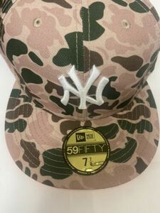 NEW ERA New York Yankees Duck Camo World Series Fitted Hat 7 7/8 海外 即決