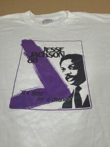 VINTAGE 80S 1988 Jesse Jackson president 88 t shirt single stitch USA Made Xl 海外 即決