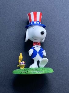 Snoopy Woodstock 4th of July Danbury Mint Perpetual Calendar Patriotic Figurine 海外 即決