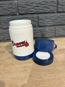 Vintage Atlanta Braves FLAV-0-RICH Insulated Thermos Advertising MLB READ 海外 即決