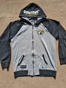 Mens NFL Team Apparel Jacksonville Jaguars Full Zip Hoodie Size L Black Grey 海外 即決