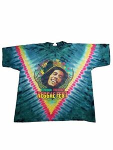 Vtg Bob Marley Reggae Fest Rap Tee Universal City Walk Tie Dye T Shirt 3XL/4XL 海外 即決