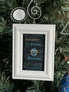 Harry Potter 3x4" Ravenclaw Words of Character Wisdom Christmas Tree Ornament 海外 即決