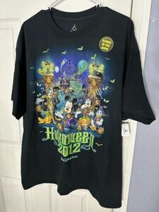 Walt Disney World Halloween 2012 Shirt Glow In The Dark Haunted Mansion XL 海外 即決