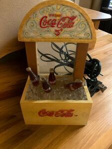 RARE-VINTAGE 1998 "COCA-COLA 4 BOTTLE LIGHTED WATER FOUNTAIN"-WINDOW FOUNTAIN 海外 即決