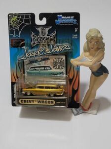 Muscle Machines Jesse James West Coast Choppers 2004 Chevy Wagon Gold 1:64 NIB 海外 即決