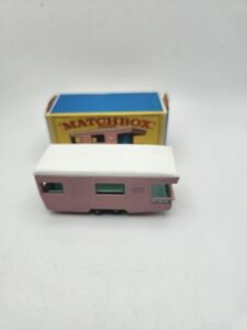 Matchbox Lesney #23 Trailer Caravan Pink Body In Original Box 海外 即決