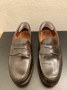 Rancourt Pinch Penny Loafers Shell Cordovan Color Brown Men Sz 9.5 D 海外 即決