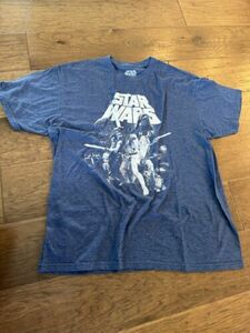 Star Wars T Shirt XL Large Blue MAD ENGINE Skywalker Vader Solo R2D2 C-3PO 海外 即決