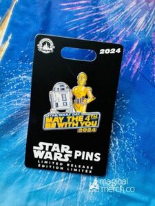 2024 Disney Parks Star Wars R2-D2 & C-3PO May the 4th Be With You Pin LR 海外 即決