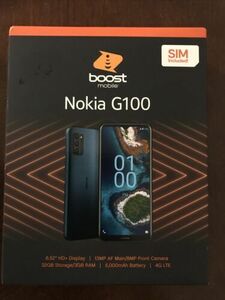 Boost Mobile Prepaid, Nokia G100, 32GB, 6.52” HD+ Display, 13MP Camera, BrandNew 海外 即決