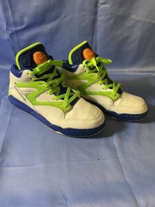 White/ Neon グリーン リーボック The Pump Omni Lite Man 24cm(US6),5 海外 即決