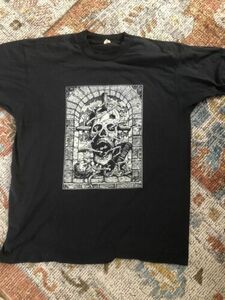 Gore Shriek T-Shirt XL Vintage 1989 Previously Worn Front And Back Image. 海外 即決