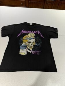 Metallica Vintage T Shirt 1980's Damaged Justice 1988 Tour Pushead 海外 即決