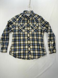 VTG American Eagle AE Pearl Snap Shirt Men XL Plaid Fit Long Sleeve Shirt 海外 即決