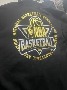 NBA Basketball Oversize Hoodie Black Gold Olympic Rare Fits a XL Men 海外 即決