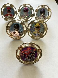 1993 Mighty Morphin Power Rangers Spin Fighters Lot Of 6 Tops Spinners 海外 即決