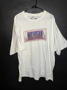 Vintage Michigan International Speedway T Shirt 2XL XXL White Racing Delta Magnu 海外 即決