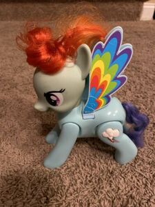 My Little Pony Talking 10" Rainbow Dash Pegasus Blue Flip & Whirl Hasbro 2010 E1 海外 即決