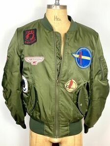 Uncle Ralph Bomber Jacket POW/MIA Fighter Pilot Patches Military Look Mens XL 海外 即決