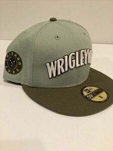 Chicago Cubs New Era 59FIFTY Wrigleyville Money Tree Green Hat Cap Size 8 海外 即決