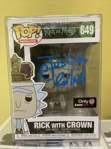 Signed Rick and Morty Justin Roiland Funko Pop 海外 即決
