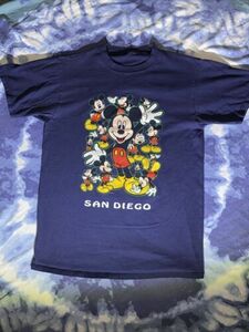 vintage 1990s Disneyland t-shirt Mickey Mouse San Diego men's large rare 海外 即決