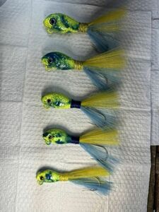 Swing Hook Fluke Bucktail Jigs (Blue Fuze) 海外 即決