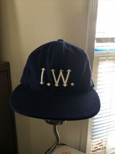 NWT Ebbets Field Flannels Blue White IW Vtg Wool Baseball Hat Cap 6 7/8 海外 即決