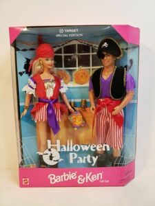 HALLOWEEN PARTY BARBIE & KEN DOLL GIFT SET 1998 TARGET MATTEL 19874 NRFB 海外 即決