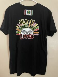 VINTAGE CROSS COLOURS “Black Lives Are Loved” 1990’s tee size M 海外 即決